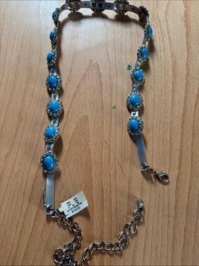Cara Couture Turquoise Oval Stone Necklace